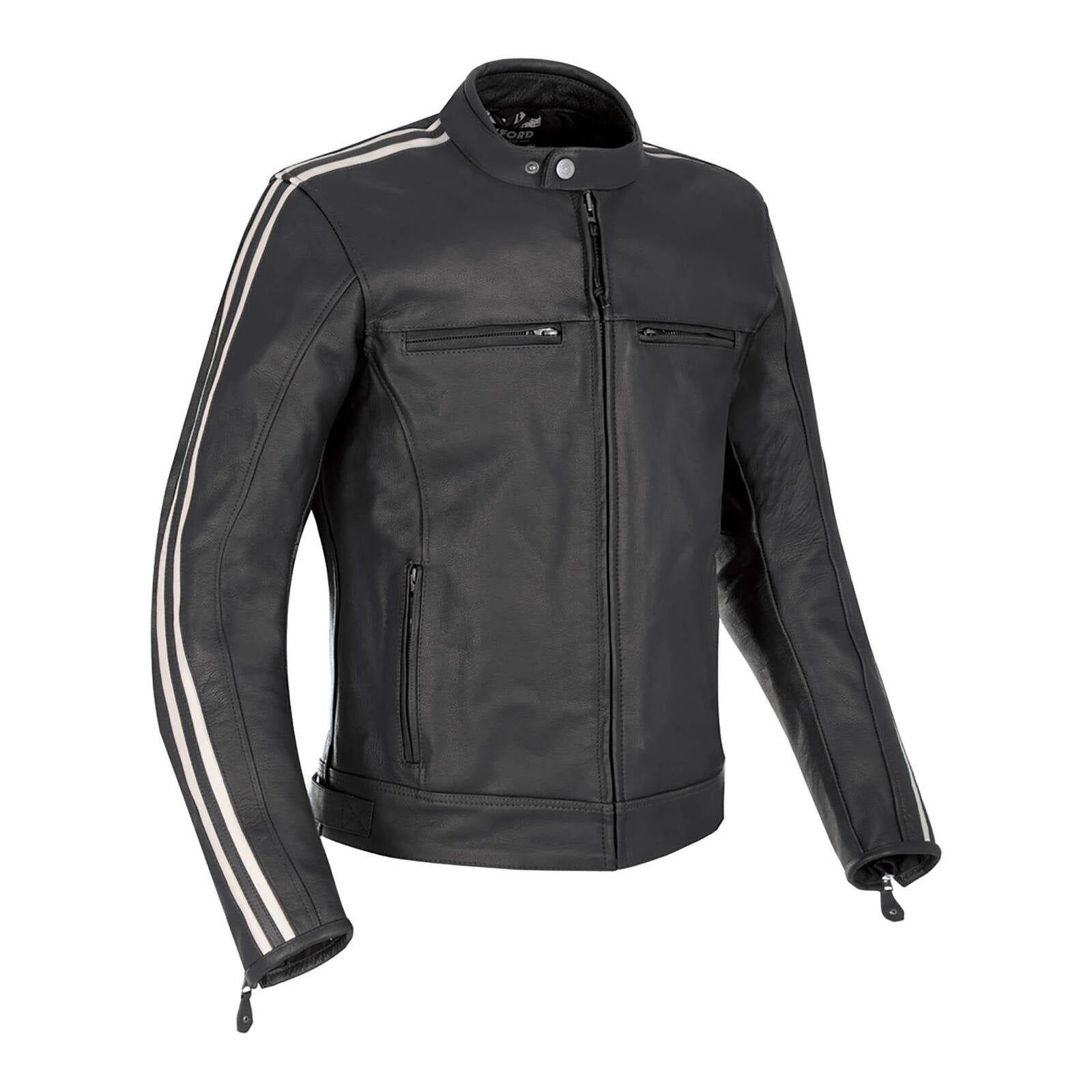 Oxford Bladon Leather Jacket   Black