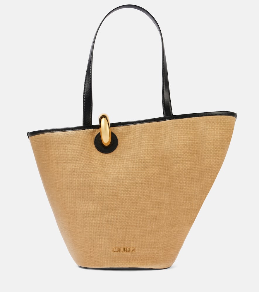 Jacquemus Le Bambola leather trimmed basket bag