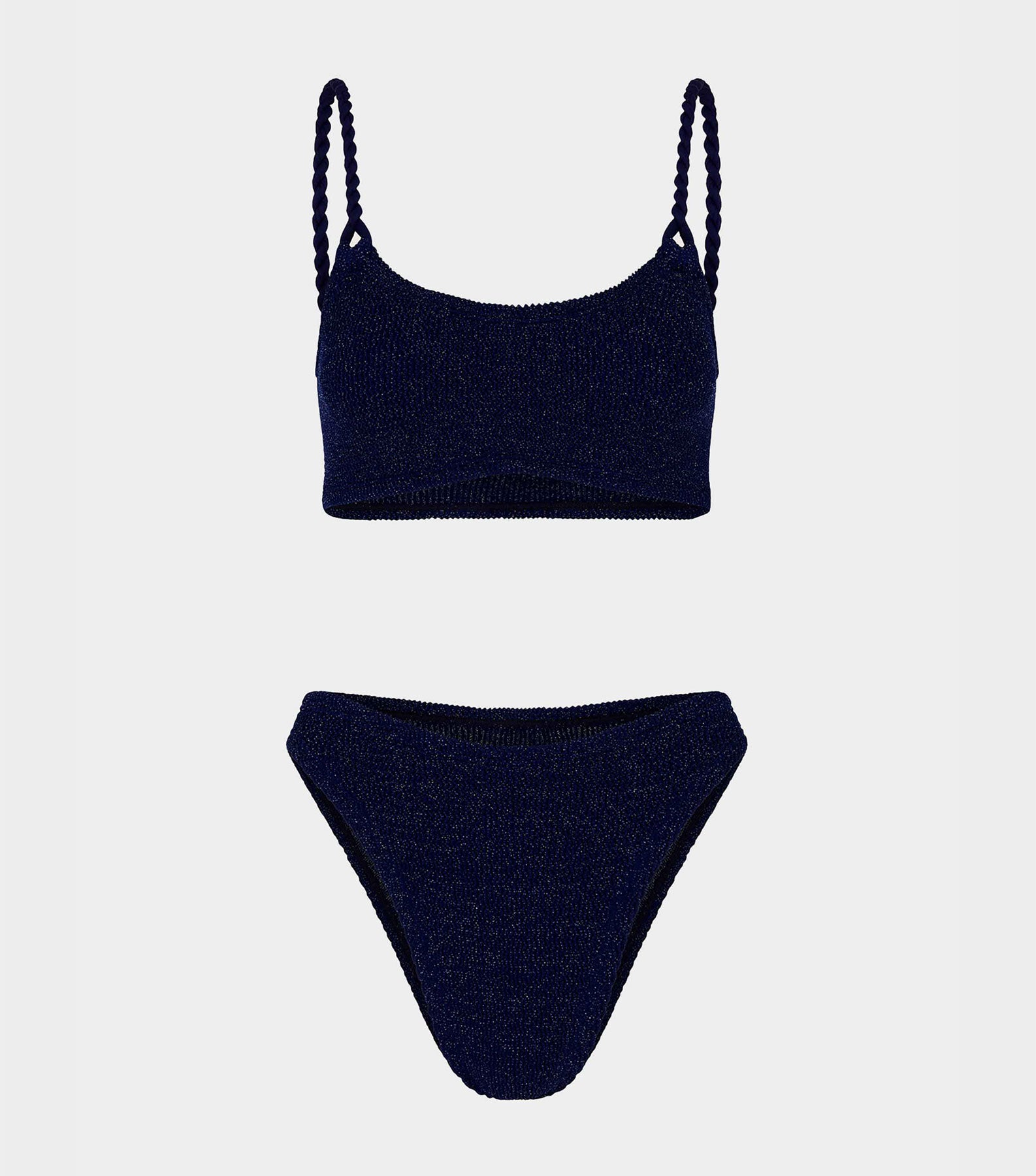 HUNZA G Phoebe Bikini   Navy Silver