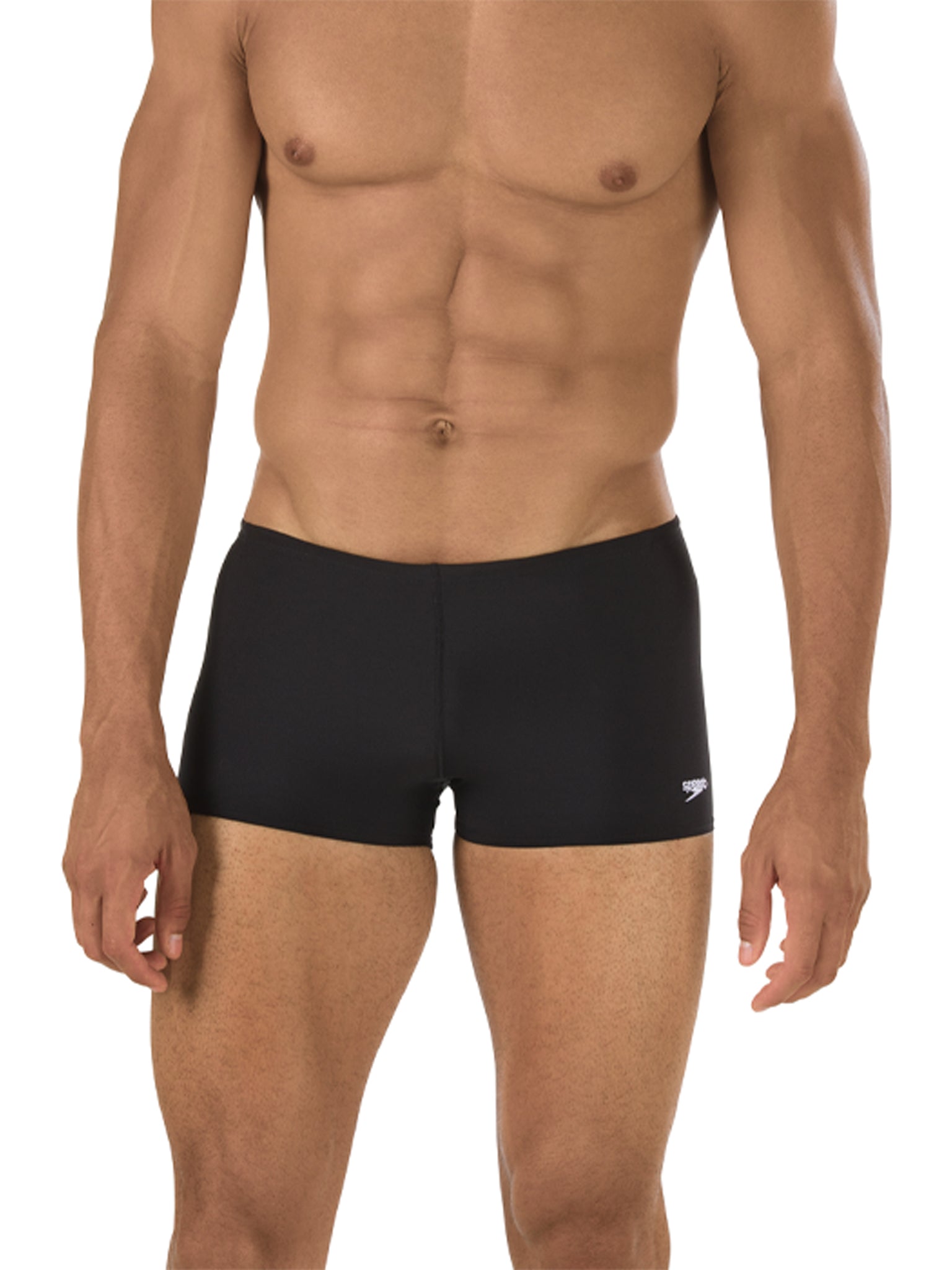 SPEEDO Maillot de natation coupe carrée Solid pour hommes   Noir