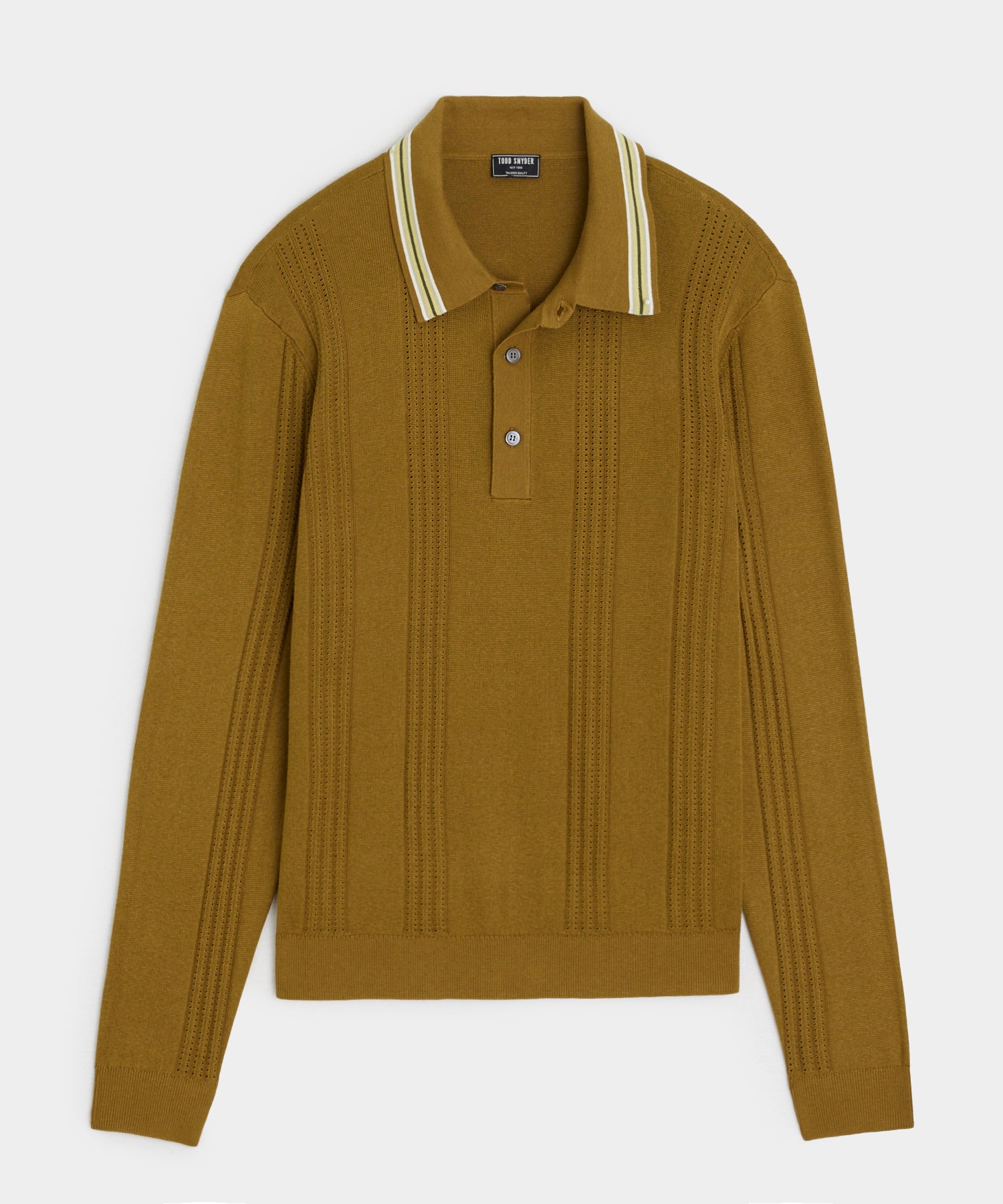 TODD SNYDER Silk Cotton Tipped Sweater Polo
