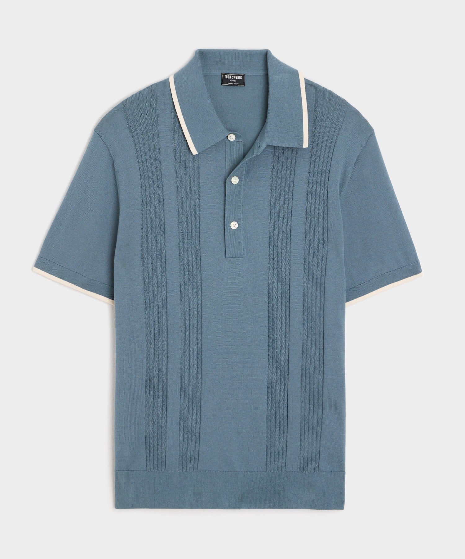TODD SNYDER Silk Cotton Tipped Sweater Polo