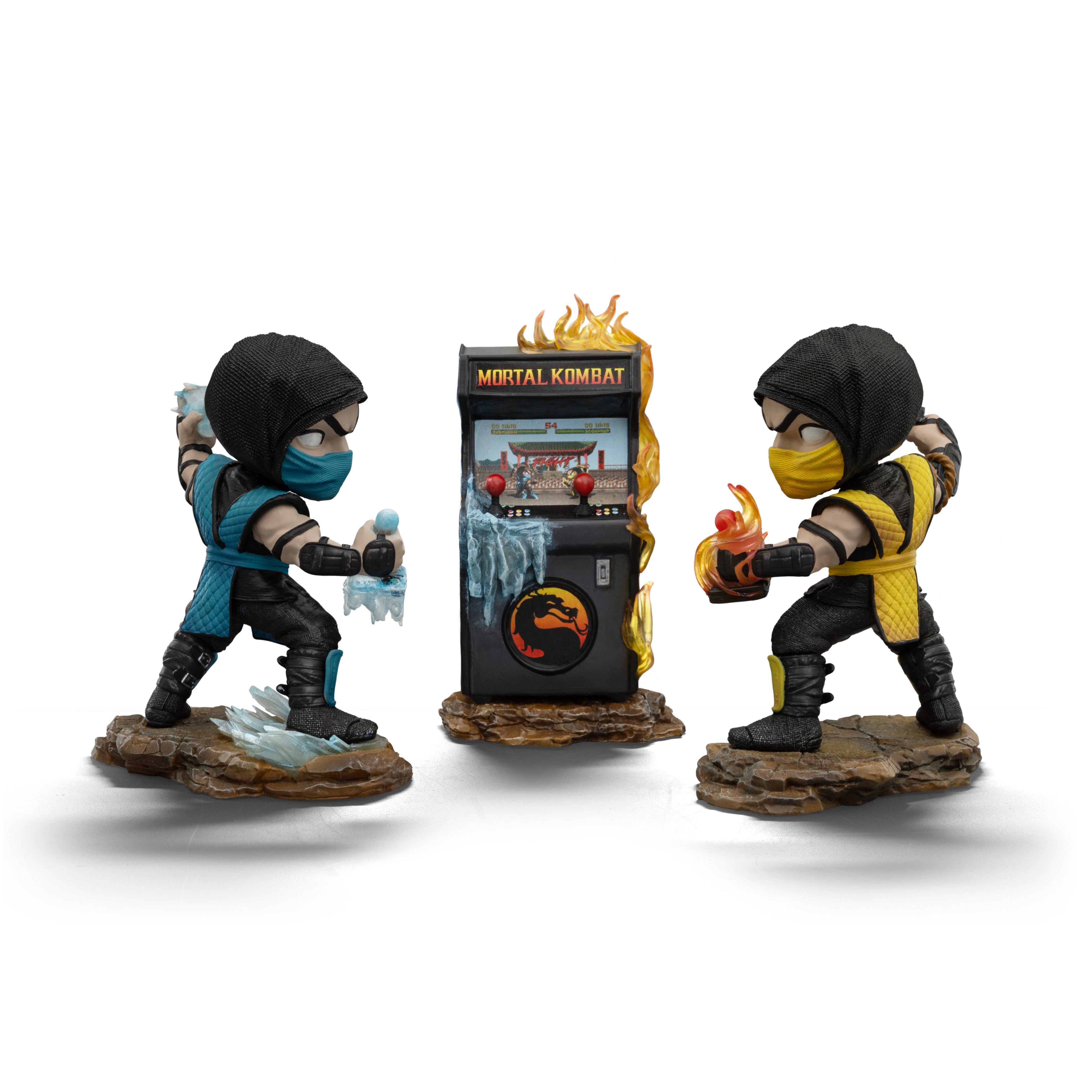 INFINITY COLLECTABLES Iron Studios Mortal Kombat Scorpion vs Subzero MiniCo Arcade Set