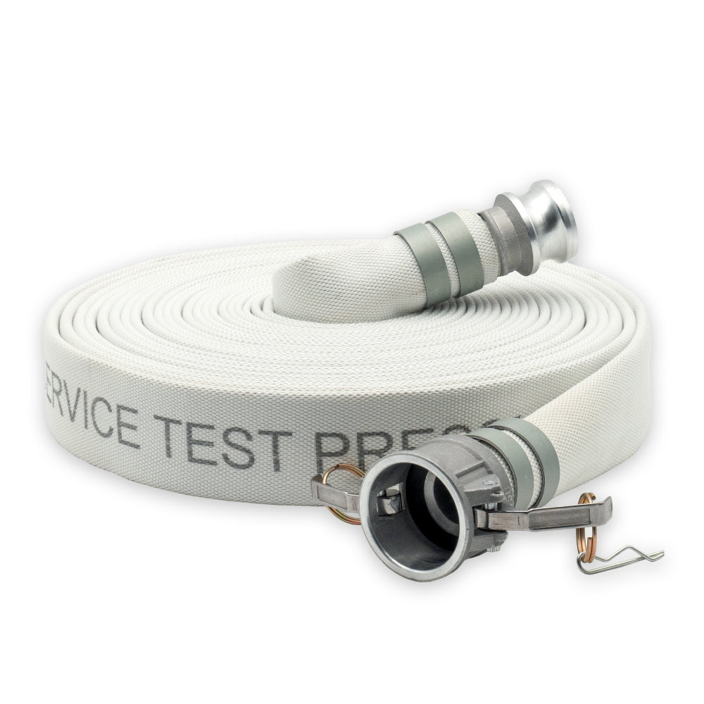 DISCHARGEHOSES 2 1/2" Medium Duty Single Jacket Discharge Hose Camlock Fittings White