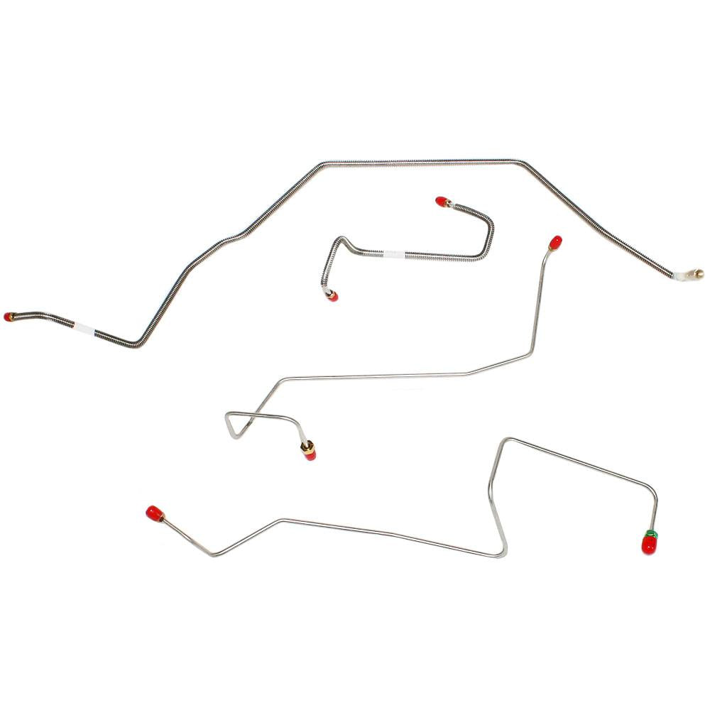 FINE LINES TKT9441SS  94 97 Ford Ranger (2wd, RWABS, Disc/Drum, Front Brake Line Kit; Stainless