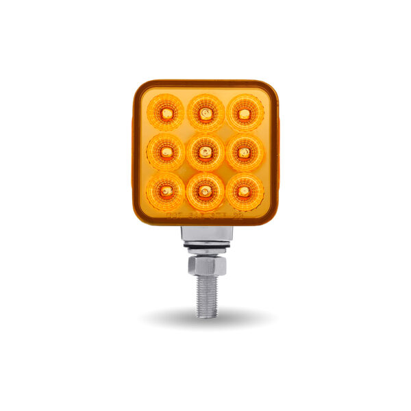 Amber/Red Stop, Turn & Tail 3" Mini Double Face Round Reflector LED Light   TLED DS3X1 Trux Accessories