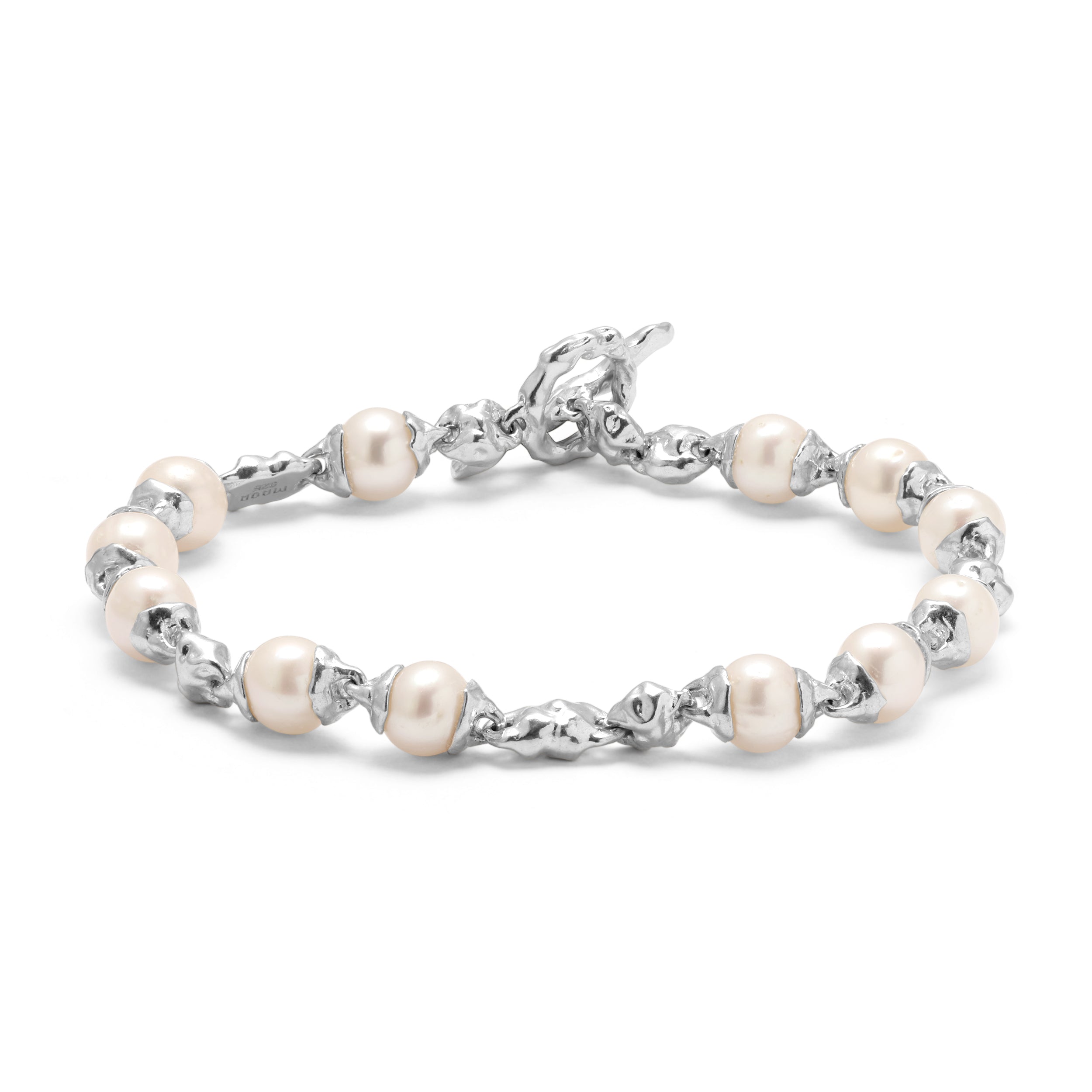MAOR The Raigh Bracelet   8mm   White Pearl   Sterling Silver