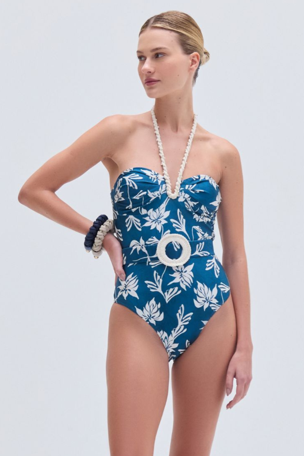 PATBO ARTICHOKE HALTERNECK SWIMSUIT