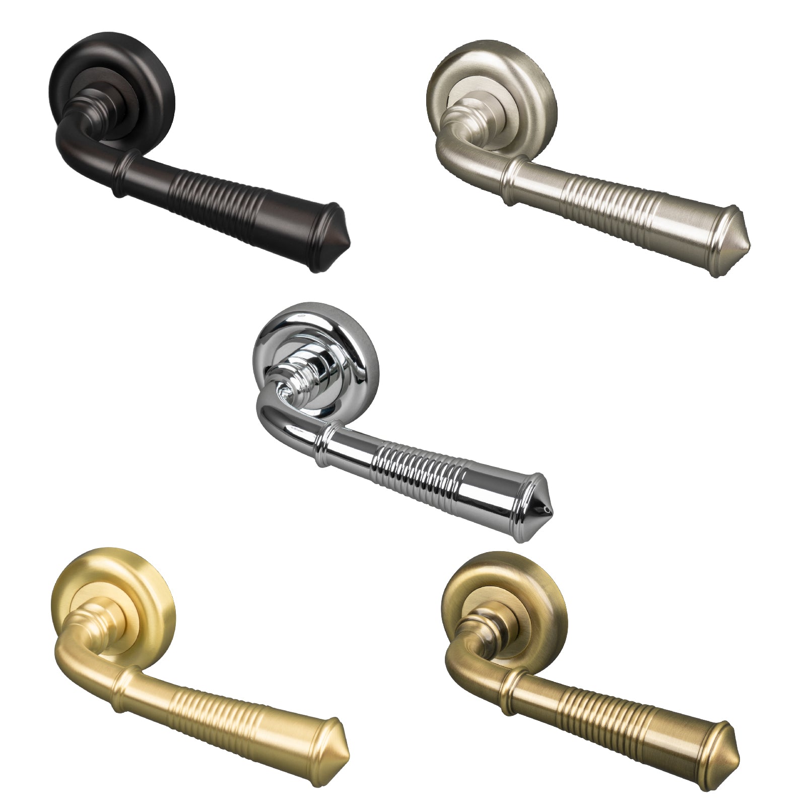 SUFFOLK LATCH COMPANY Colonial Reeded Round Rose Door Handles