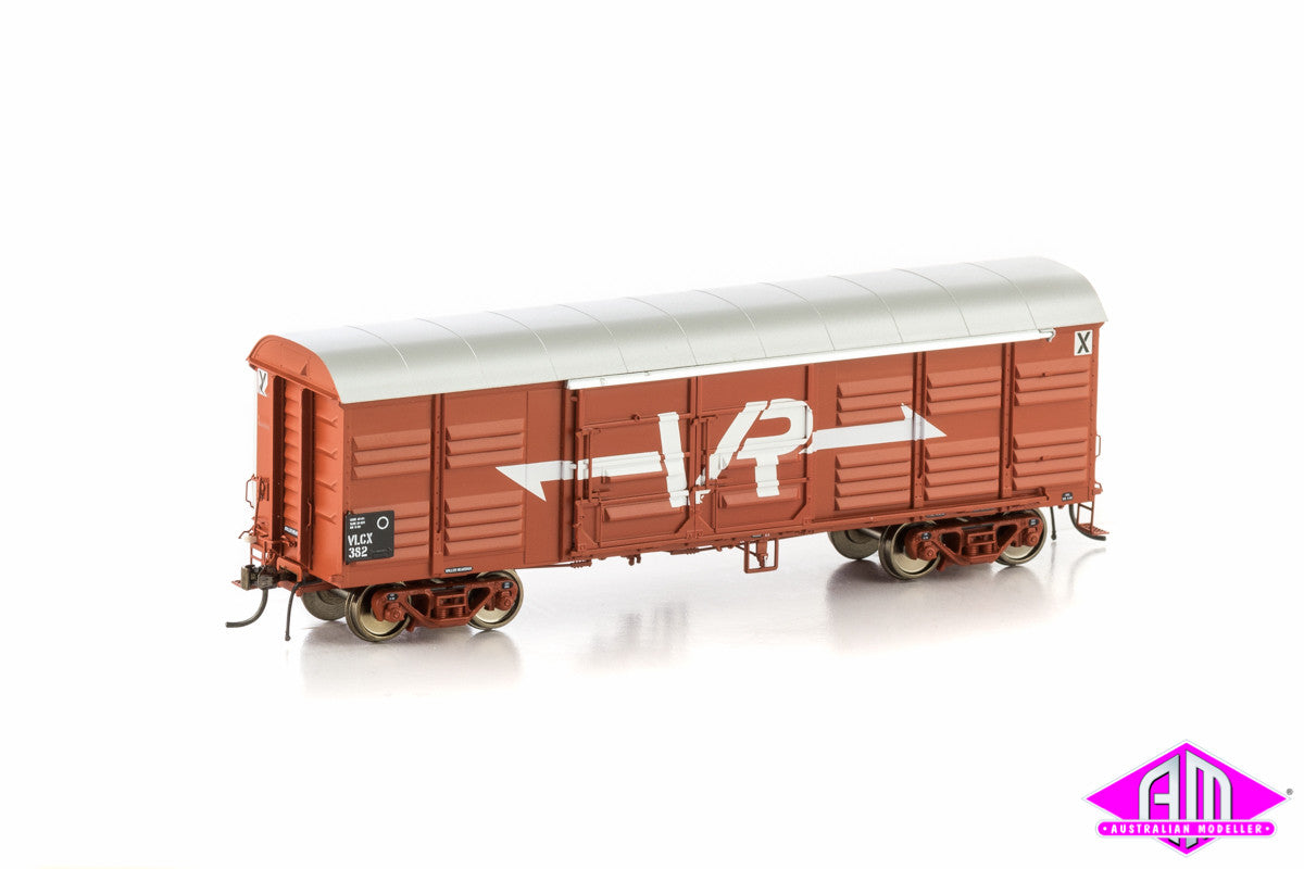 AUSCISION MODELS VLCX Louvered Van, VR Wagon Red with Large VR Logo, 4 Car Pack VLV 19