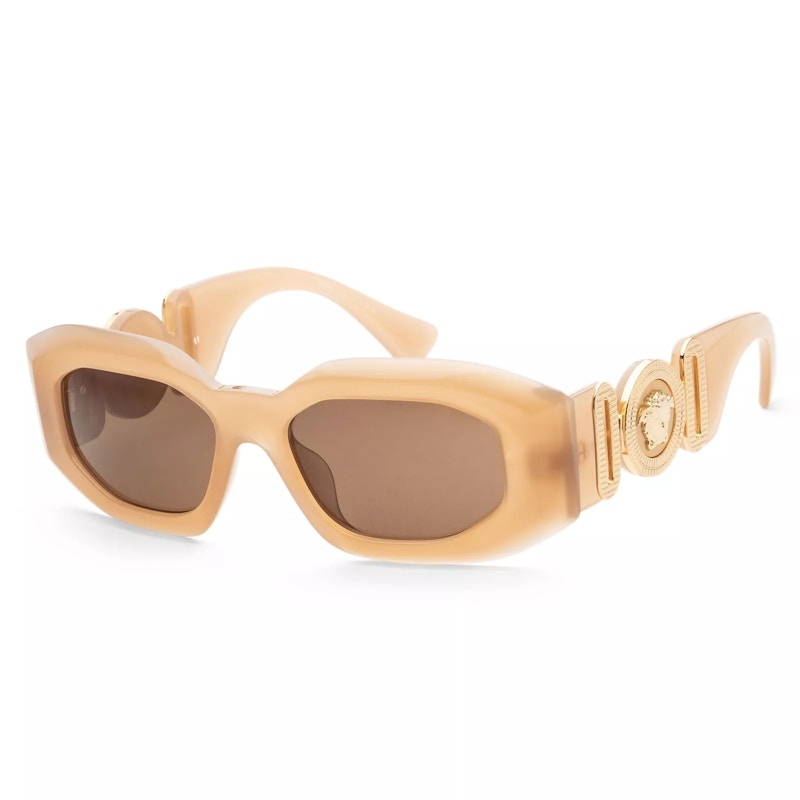 Versace Maxi Medusa Biggie Sunglasses Opaline Beige Dark Brown