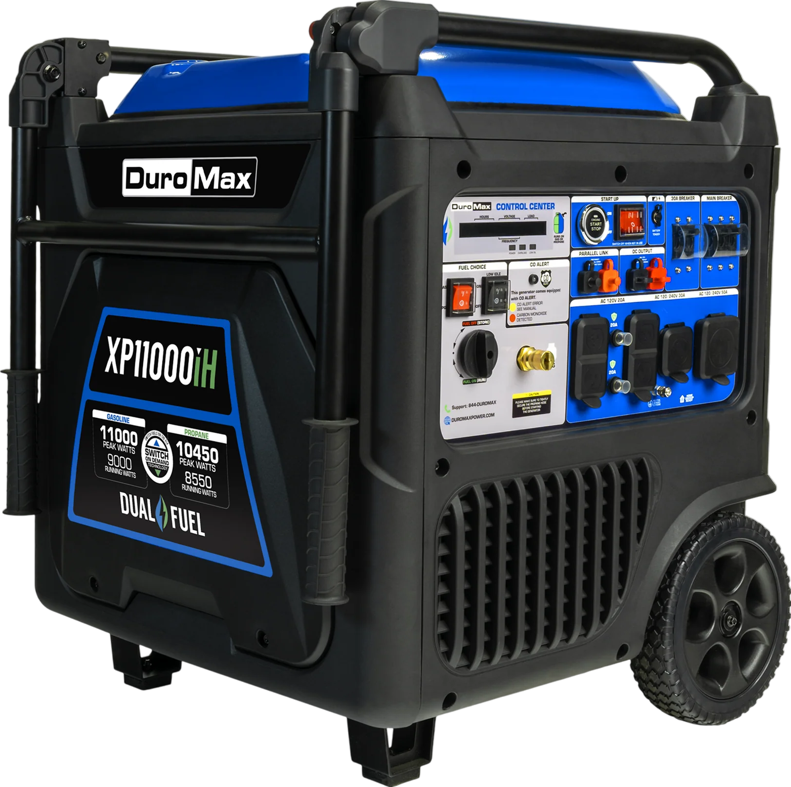 DuroMax XP11000iH 9000W/11000W Dual Fuel Generator Gas Propane Remote Start Inverter CO Alert New
