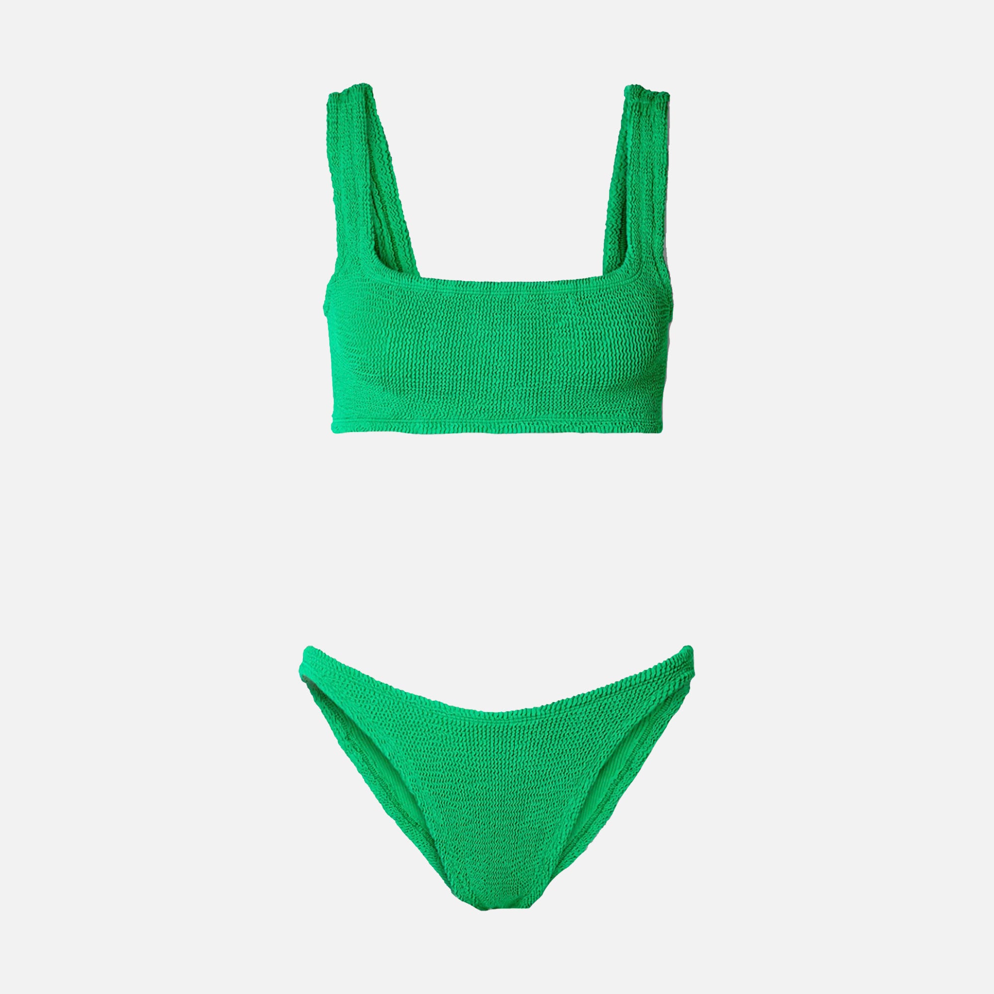 HUNZA G Xandra Bikini Crinkle Emerald