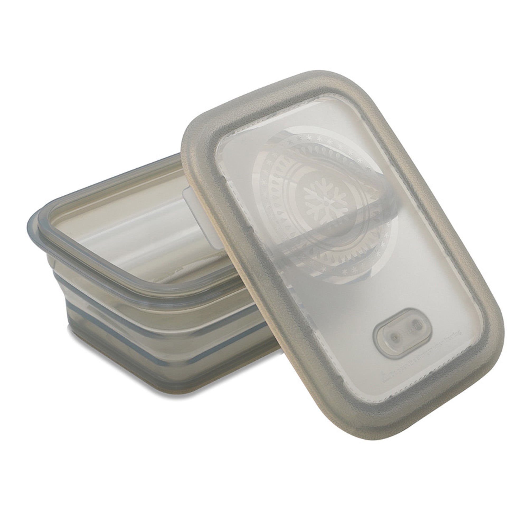 2202 Minimal Collapsible Silicone Food Storage Container Set of 6   860 ml   Grey