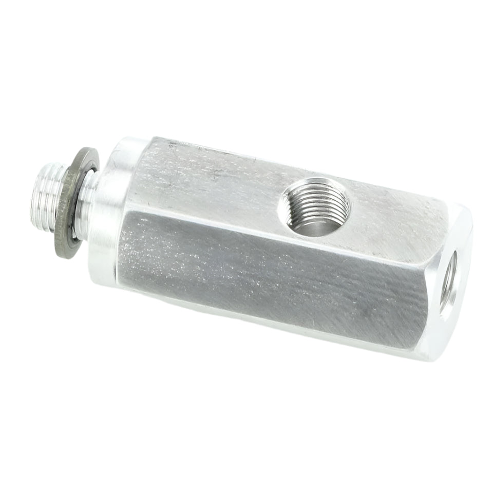 CBS Aluminium M12 x 1.5mm to 1/8" NPT 3 Way 'T' Adapter