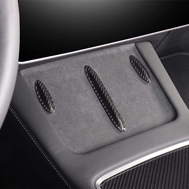 EVOOOR 2021 2023 Tesla Model 3/Y Carbon Fiber Wireless Charging Center Console Trim Decor