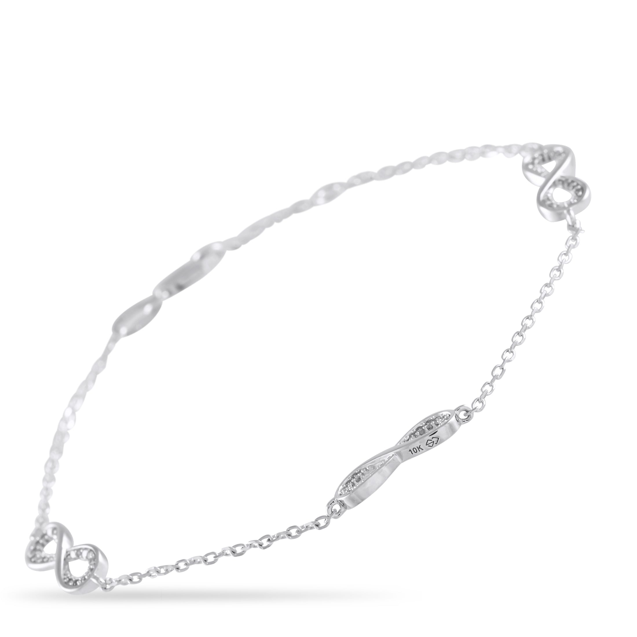 2269 LB Exclusive 10K White Gold 0.17ct Diamond Bracelet LB Exclusive03 020725
