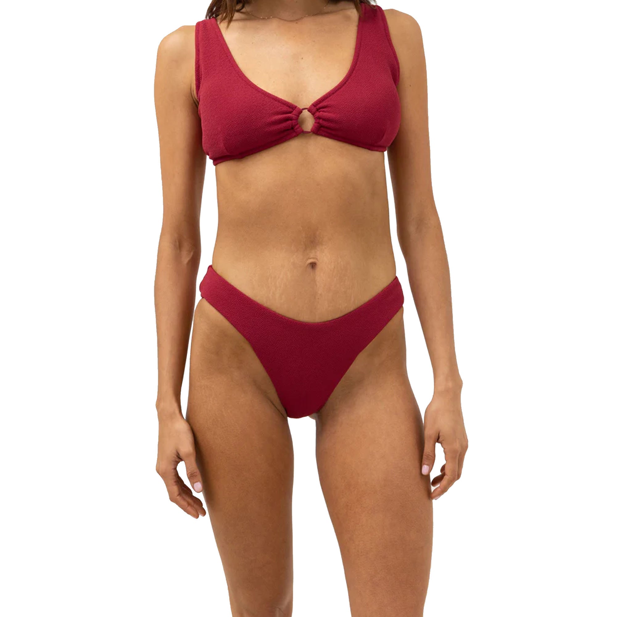 Rhythm Avoca Holiday Women's Bikini Bottoms   Berry