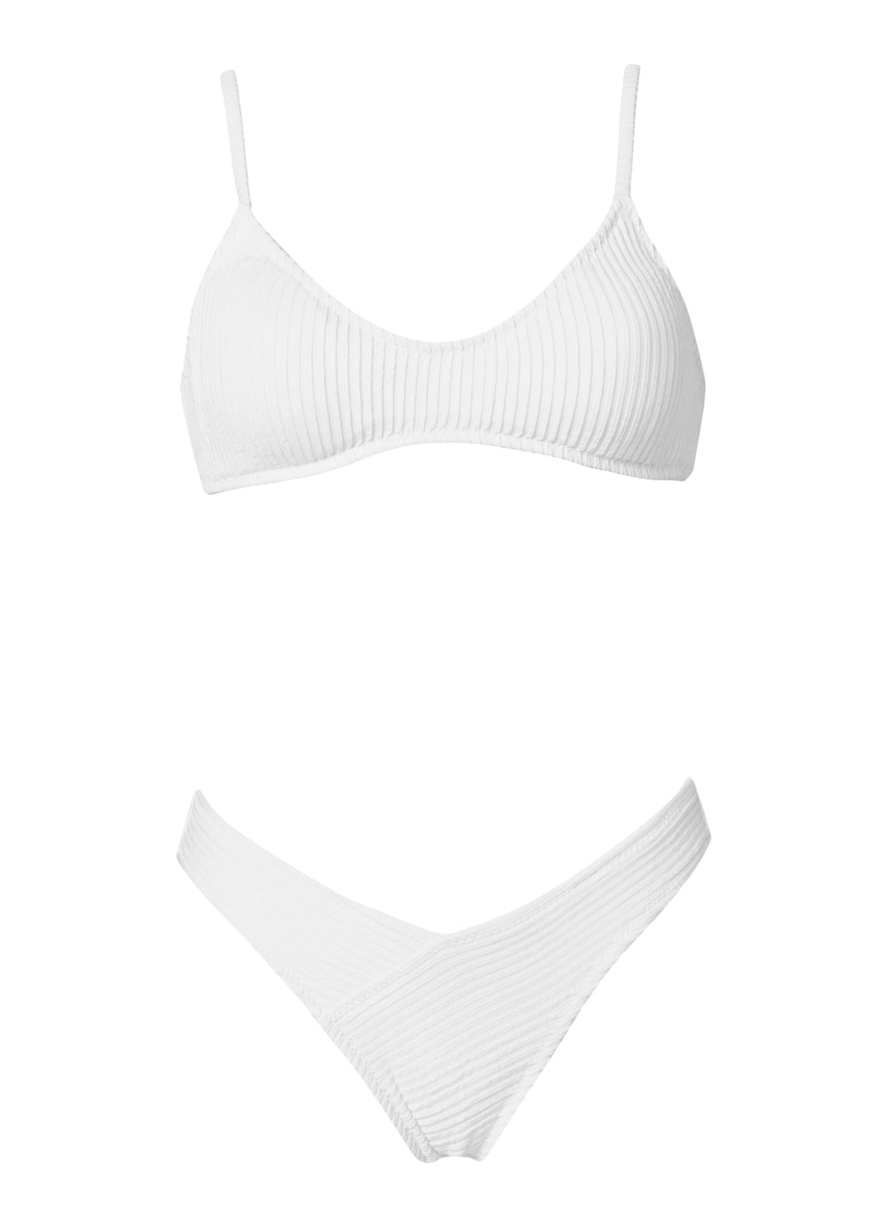 STEFANIA FRANGISTA Astrid Athletic Bikini Curly White