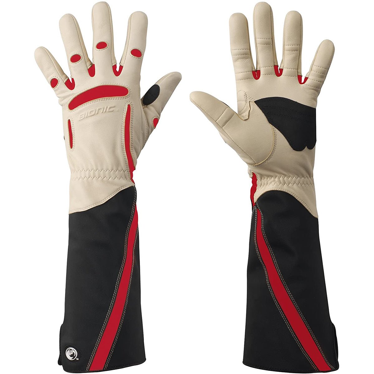 Bionic Women's Rose Gardening Gloves   Tan/Black/Red