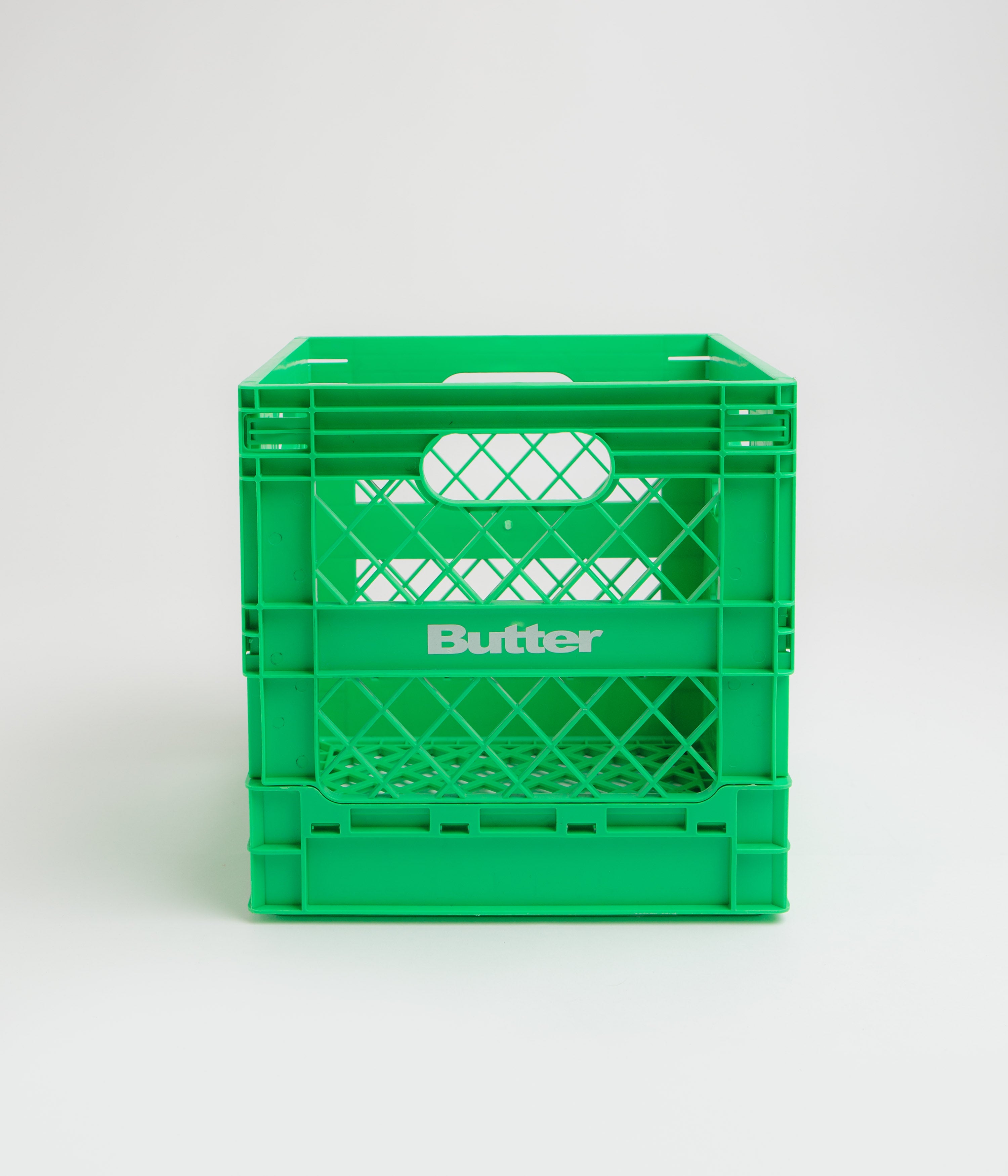 Butter Goods Collapsible Record Crate   Green