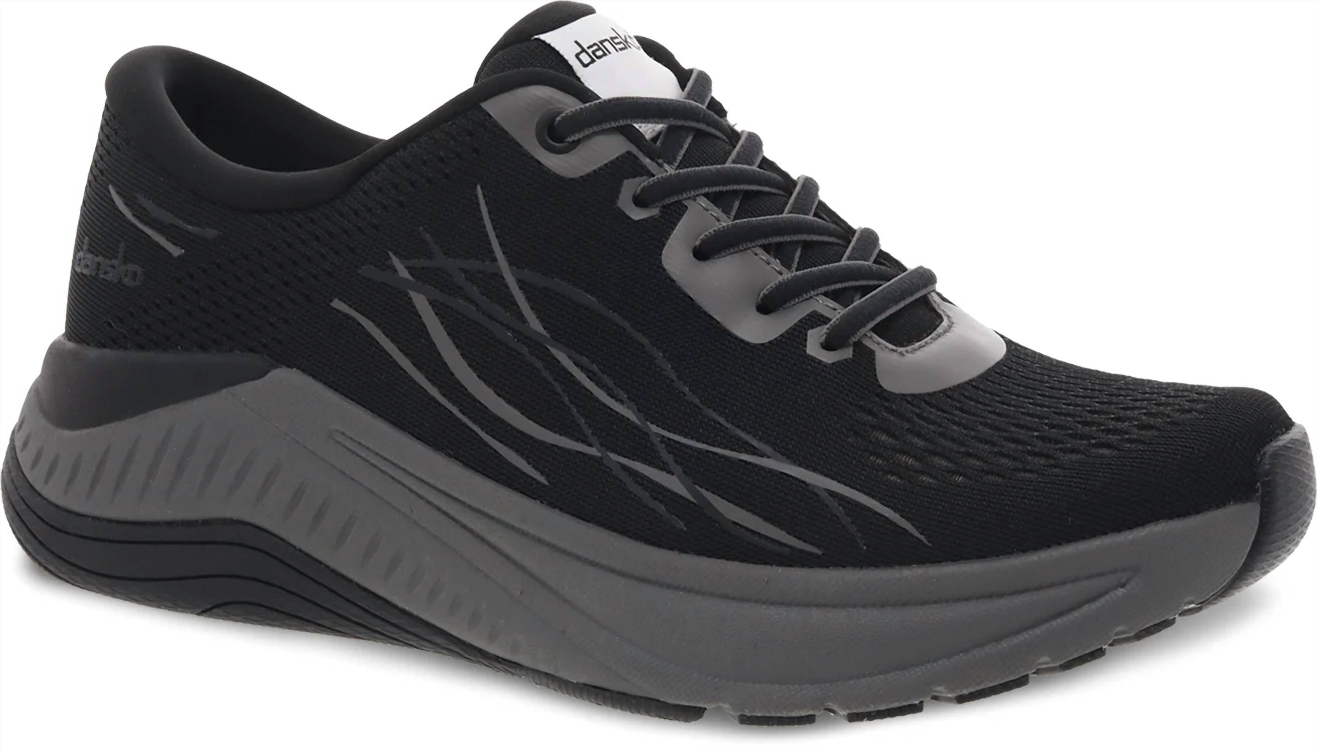 2244 Womens Pace Mesh Shoes In Black grey