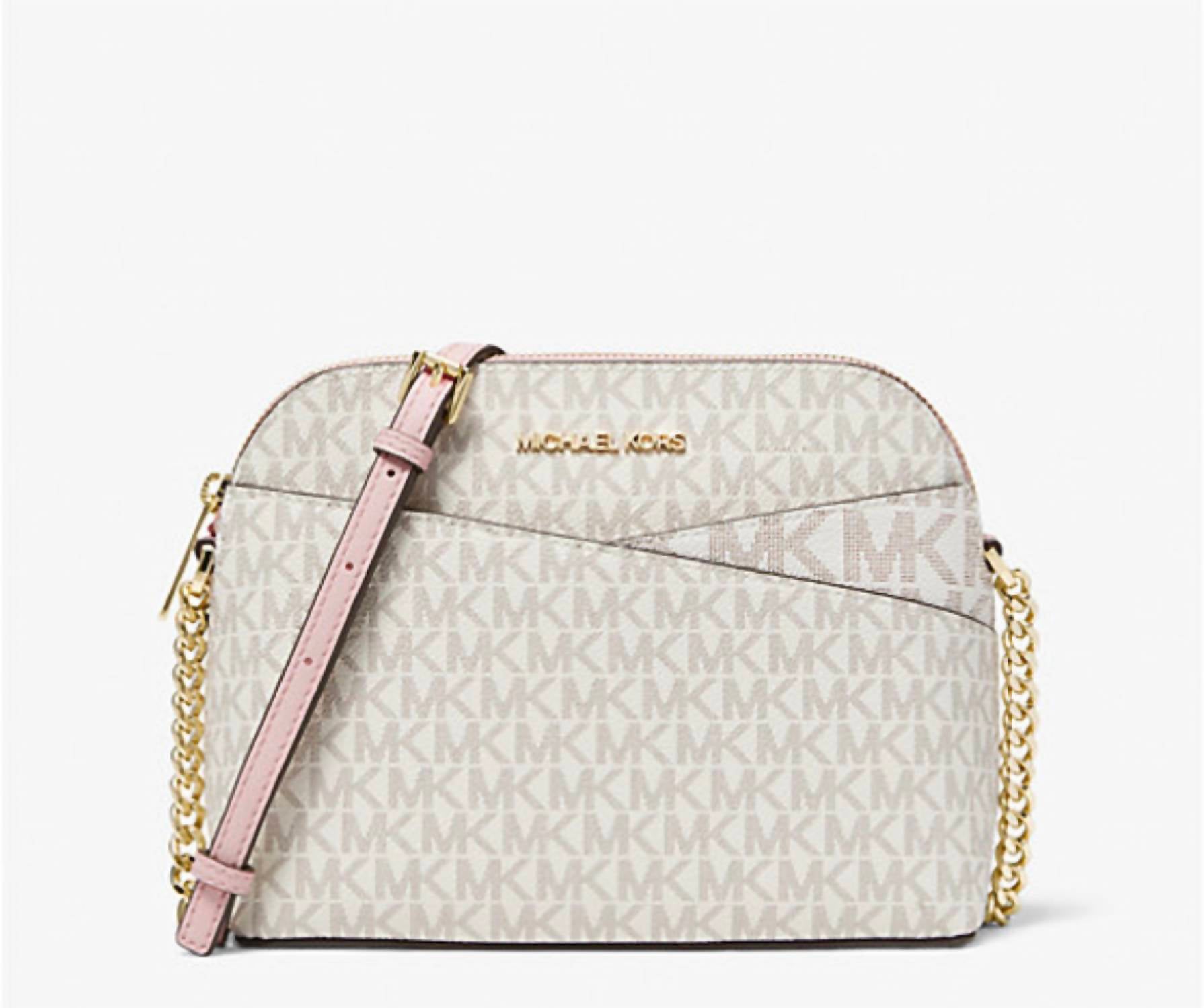 2244 Jet Set Travel Medium Logo Dome Crossbody Bag (Vanilla) In 35F1Gtvc6B