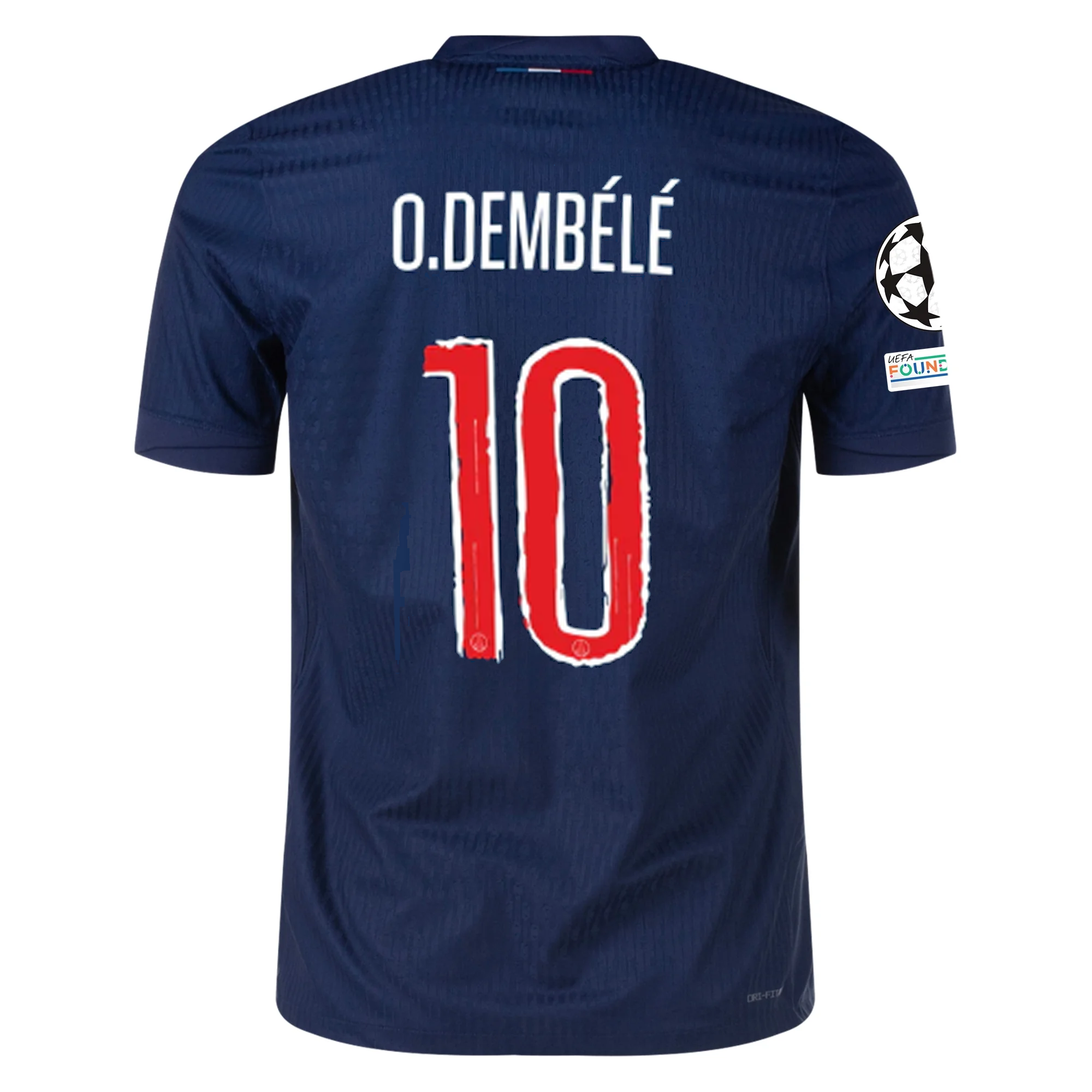 Nike Paris Saint Germain Match Authentic Ousmane Dembélé Home Jersey w/ Champions League Patches 24/25 (Midnight Navy/White)