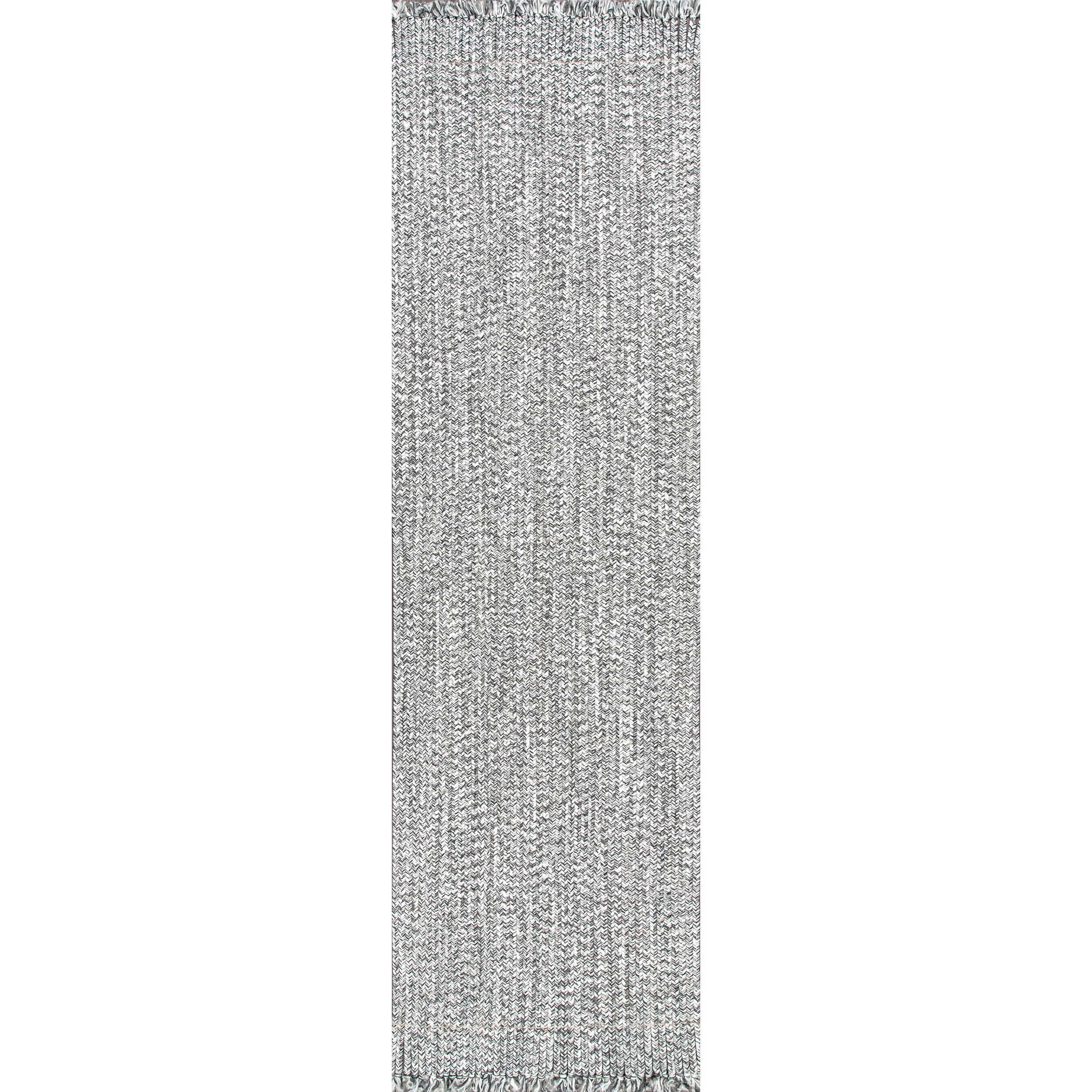 2158 nuLOOM Braided Courtney Tassel Indoor Outdoor Area Rug