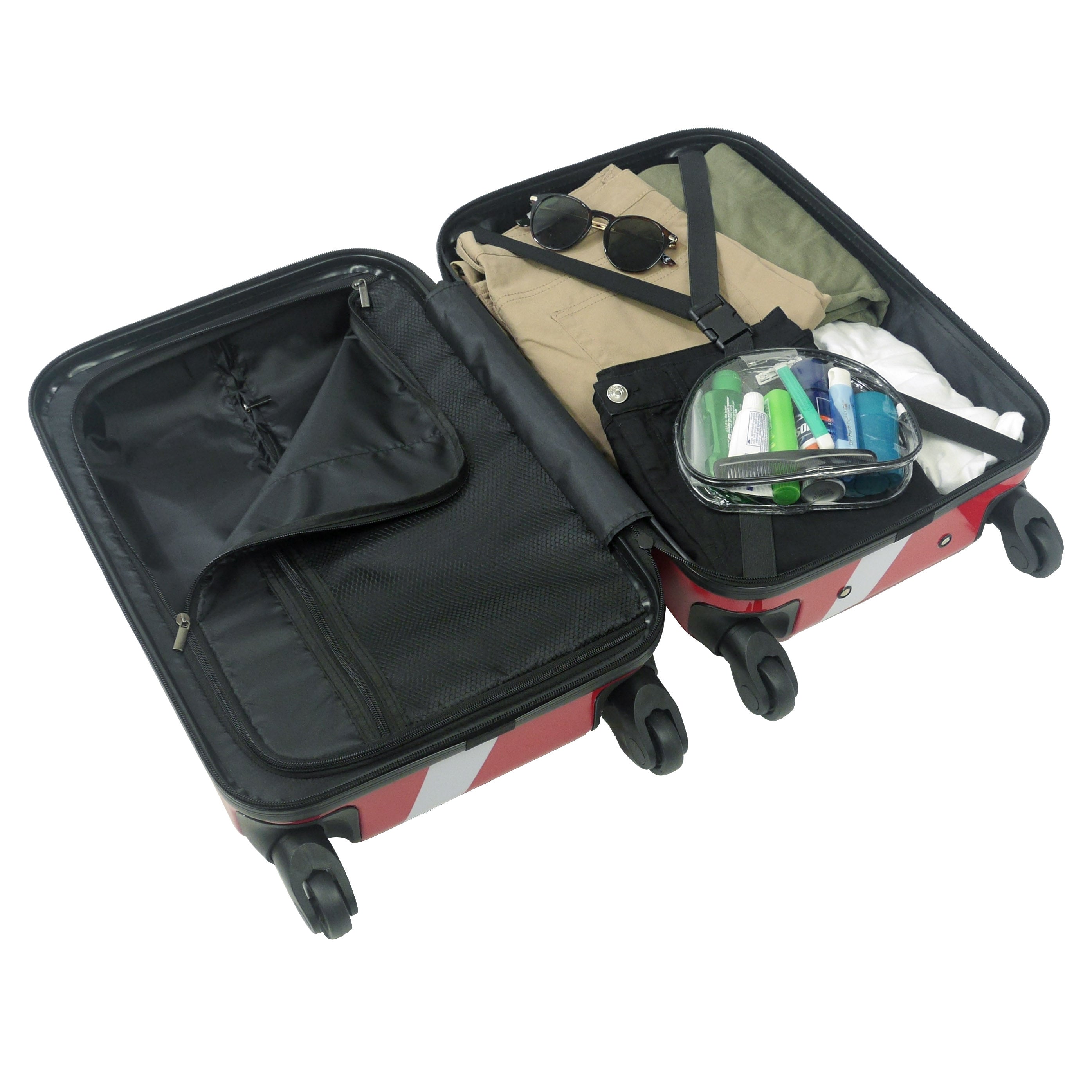 2324 Coca Cola 21 Inch Spinner Rolling Luggage Suitcase  Upright Poly Carbonate Plastic Hard Cases