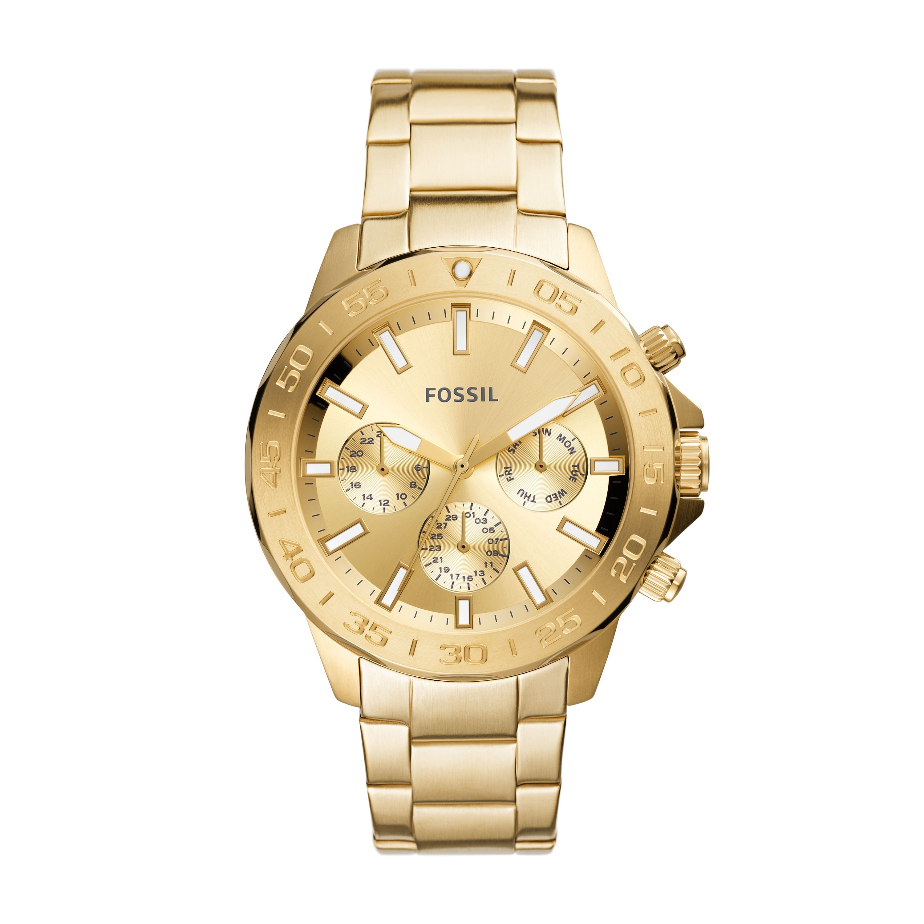 2147 Fossil Men's Bannon Multifunction  Gold Tone Stainless Steel Watch