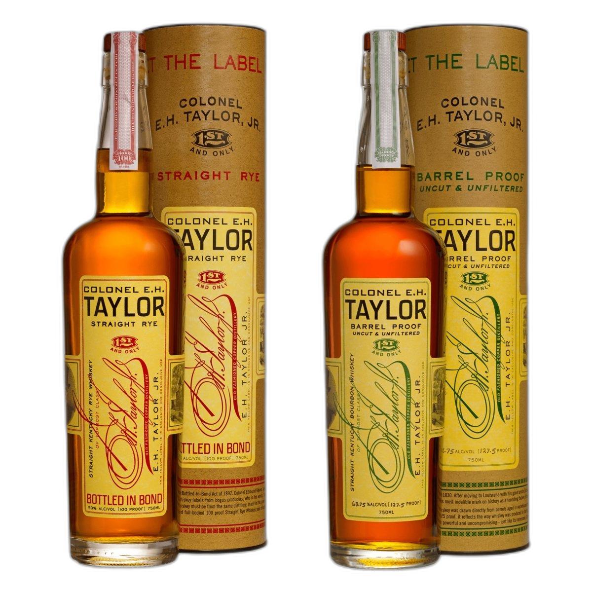 COLONEL E.H. TAYLOR EH Taylor Straight Rye Bourbon  Barrel Proof Bundle