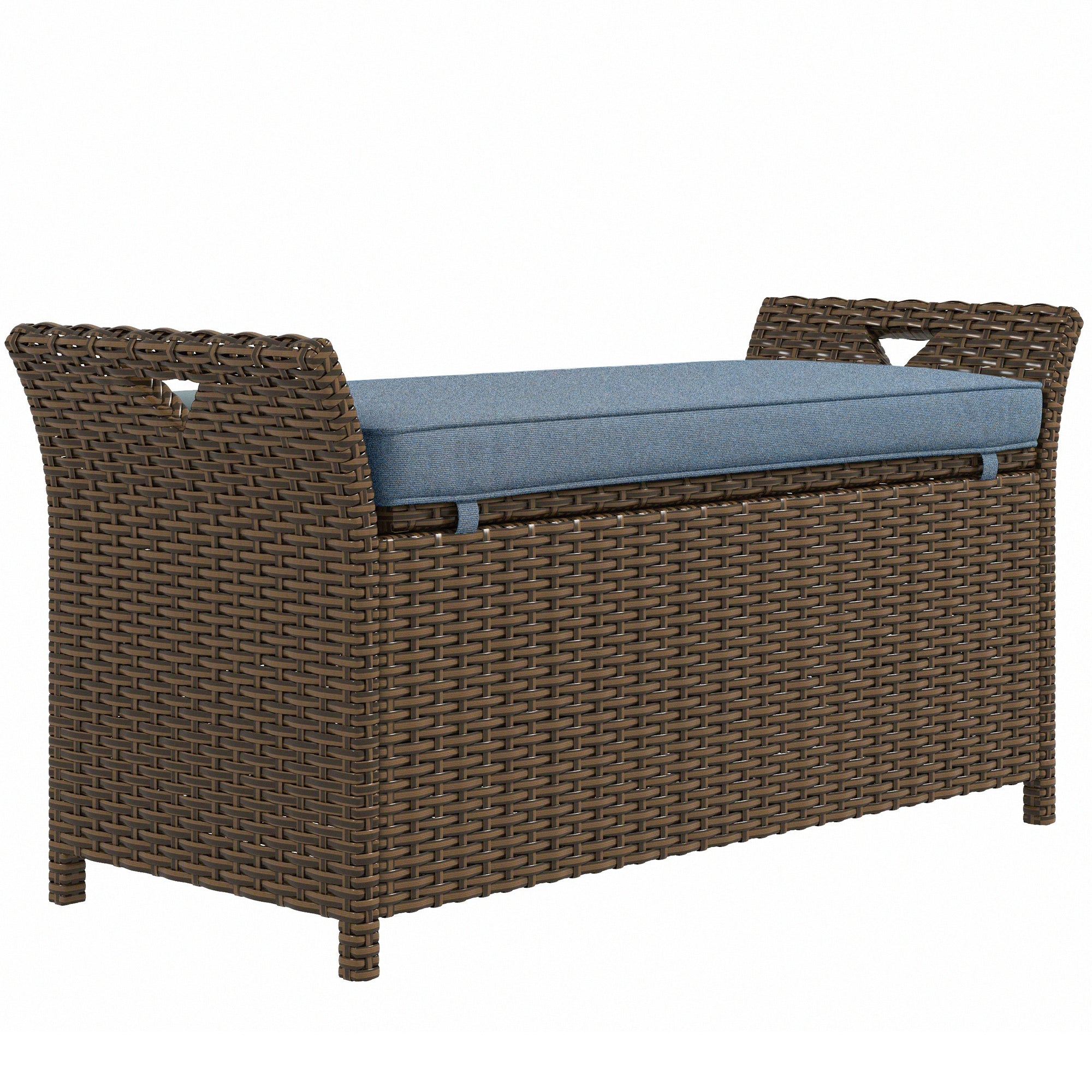 2594 Streamdale 27 Gallon Patio Wicker Storage Bench