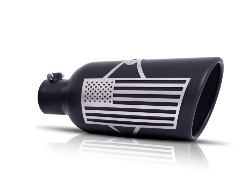 Gibson Patriot Series Rolled Edge Slash Cut Tip   5in OD/2.75 3in Inlet/12in Length   Black Ceramic