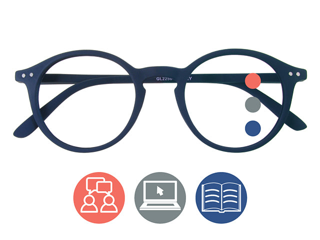 GOODLOOKERS Progressive Reading Glasses 'Sydney Multi Focus' Navy Blue