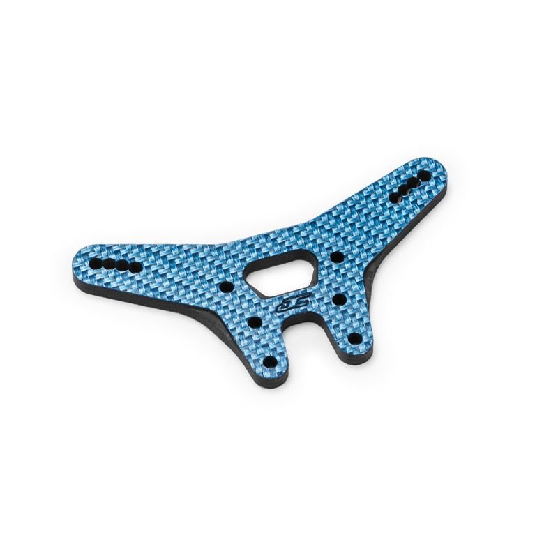 J Concepts   RC10B7 Carbon Fiber Rear Shock Tower, Blue, Fits RC10B7, RC10B7D
