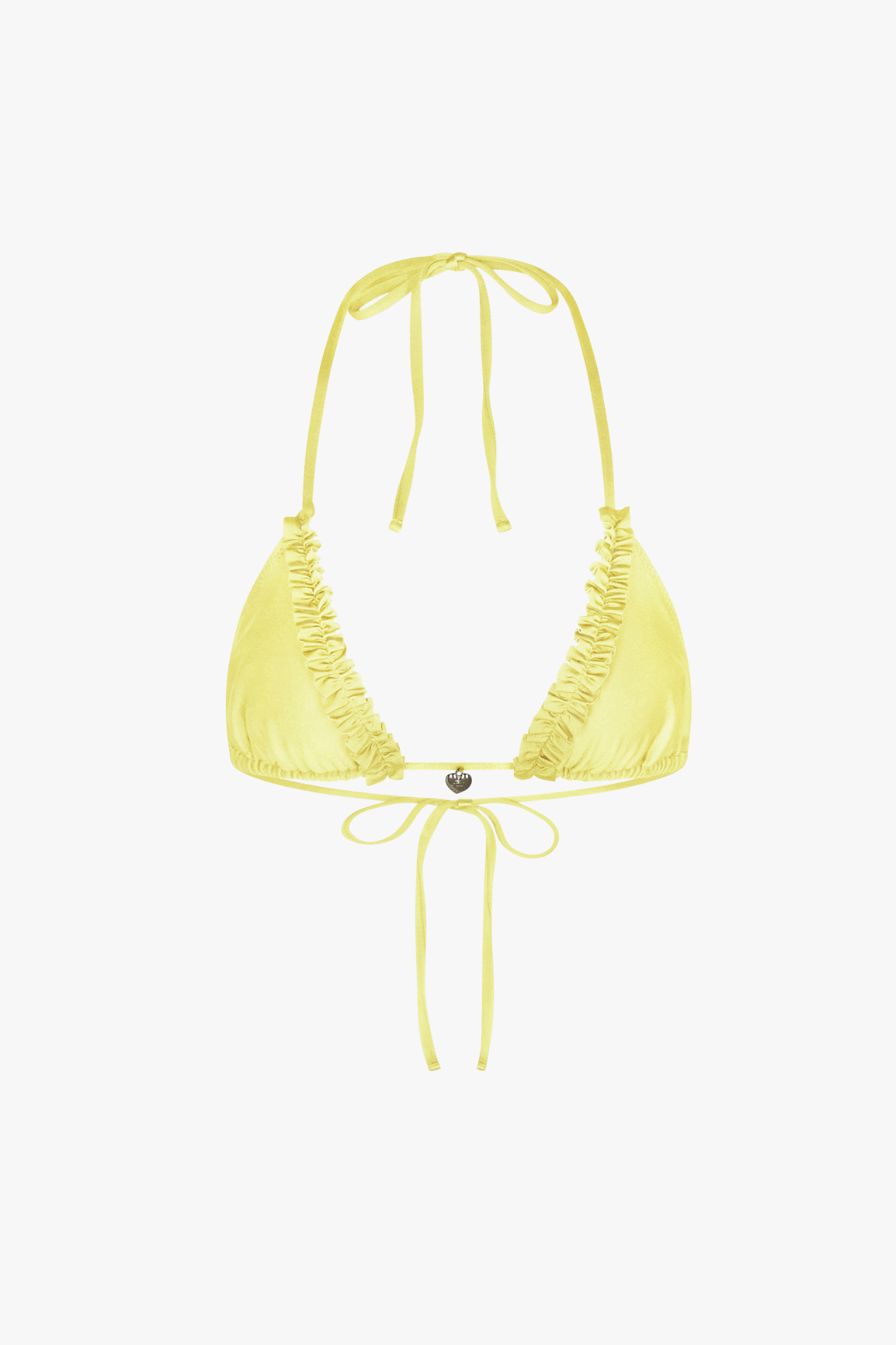 RAT BOI RUFFLE CHARM BIKINI TOP IN BUTTER
