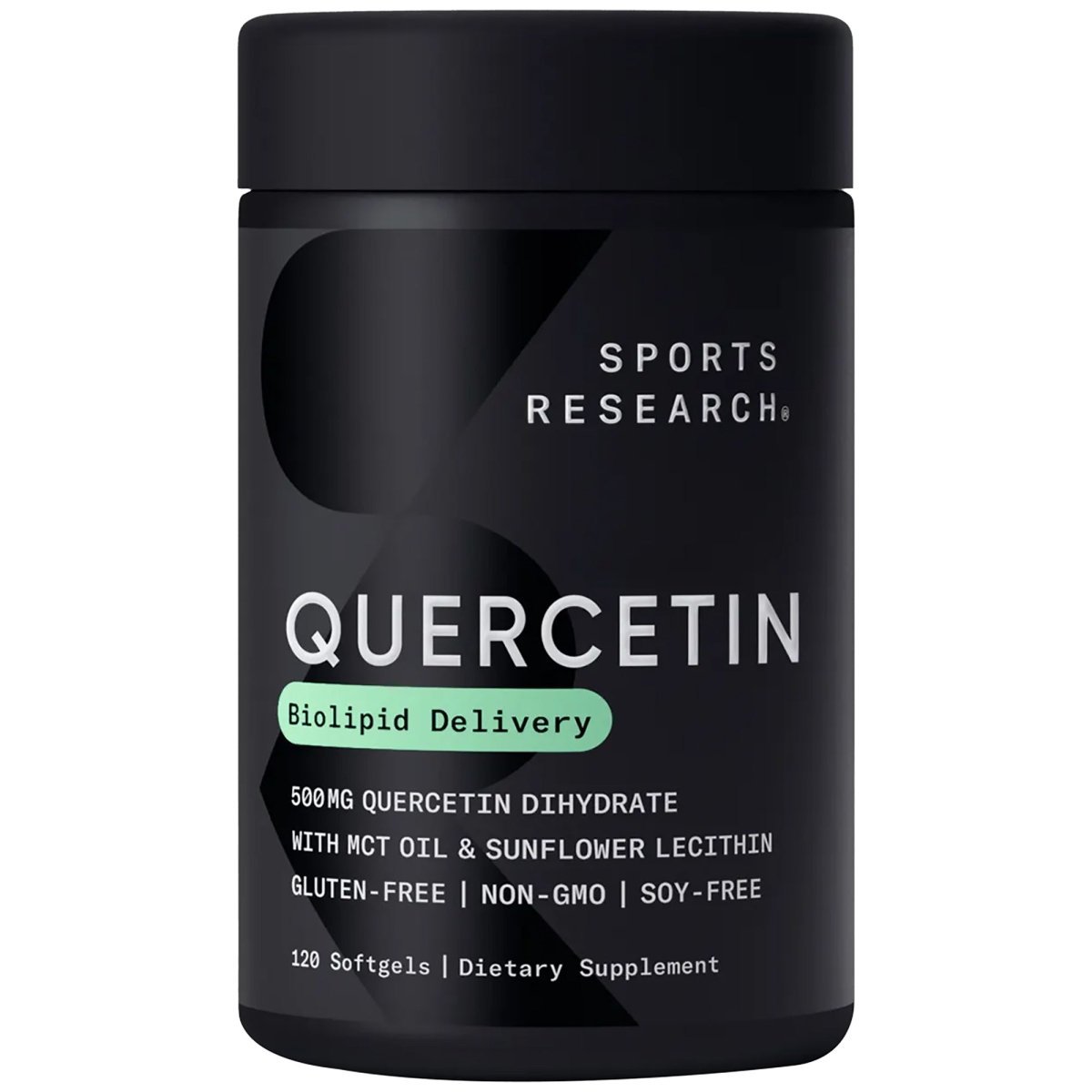 Sports Research Quercetin with Coconut MCT Oil Dietary Supplement   120 Softgels