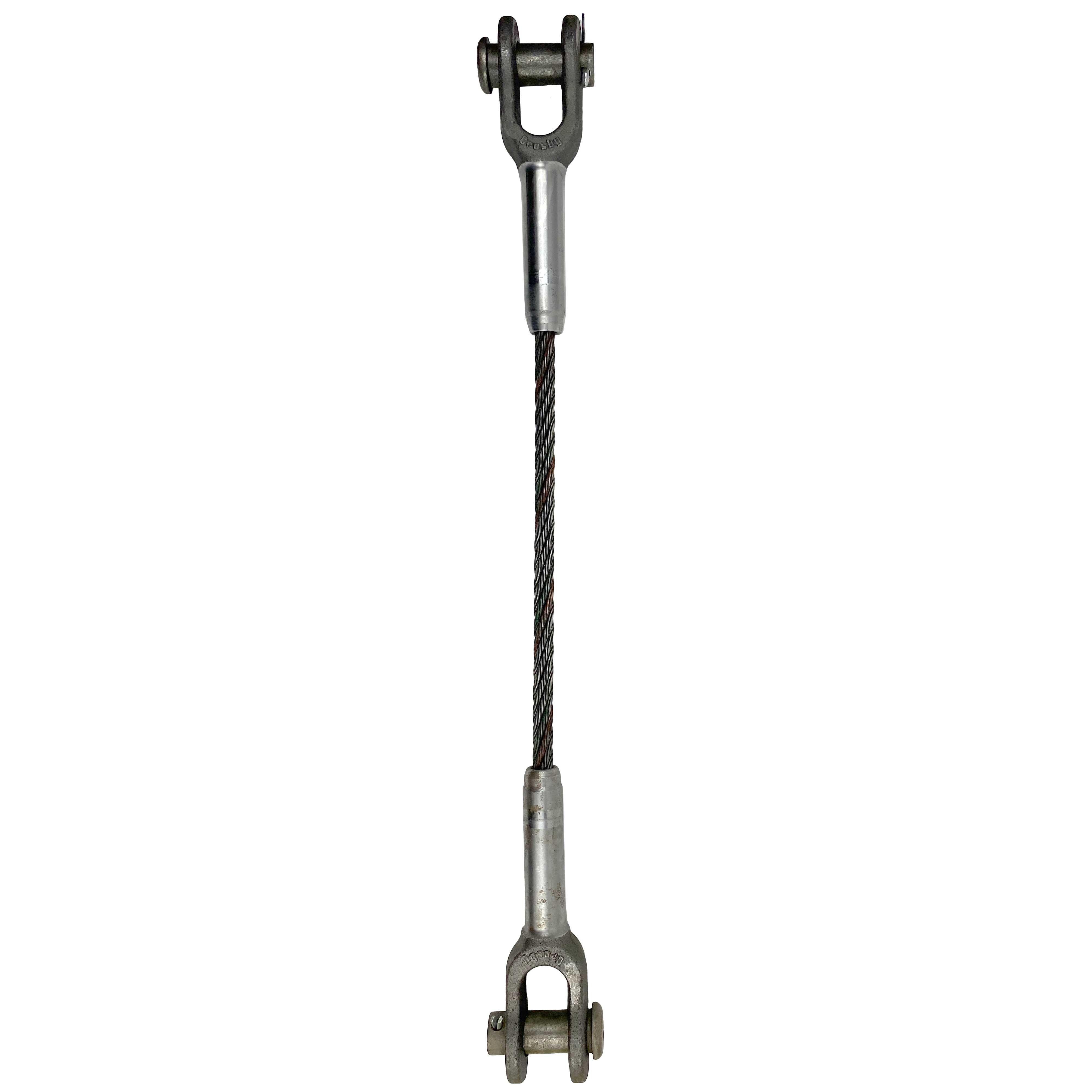 US CARGO CONTROL 1/4" x 2' Open and Open Swage Socket Wire Rope Sling