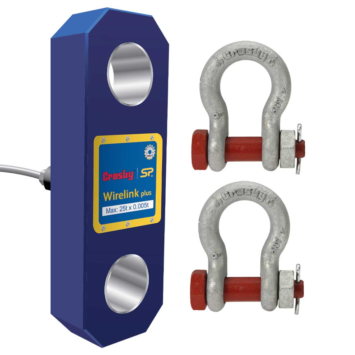US CARGO CONTROL Straightpoint WLP100T 100 T Wirelink Plus with 2 Crosby 3" Shackles