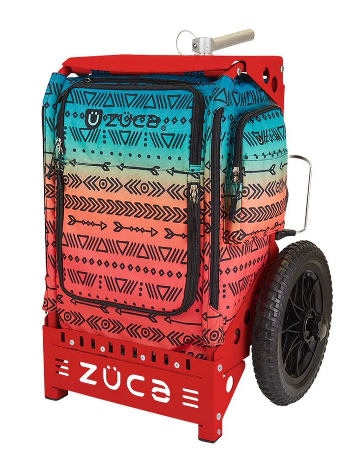 Zuca Trekker Disc Golf Cart   Red Frame With Jennifer Allen Special Edition Insert Bag