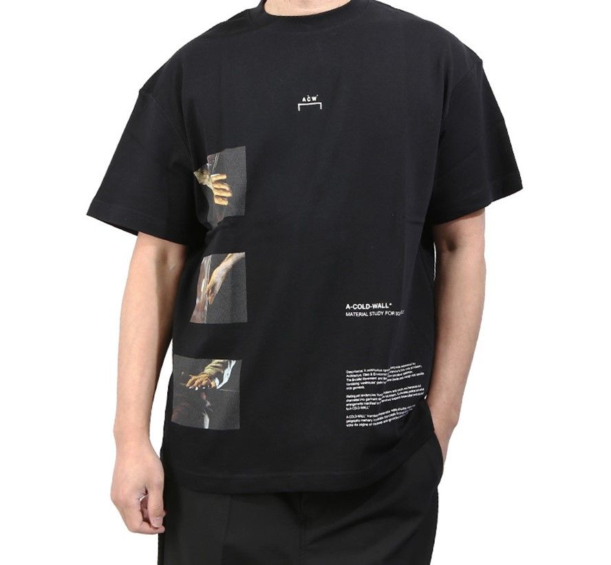 A COLD WALL* A Cold W Short Sleeve T Shirt ACWMTS005WHL Black 14127699