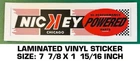 CROSSOVER CULTURE NICKEY CHICAGO HOT ROD PARTS CHEVROLET GLOSSY VINYL DECAL STICKER VINTAGE DEALER