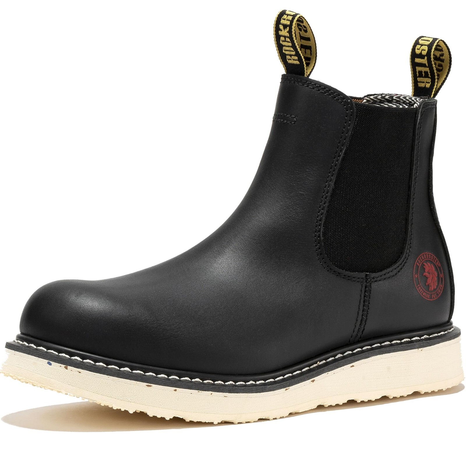 VAGABOND ROCKROOSTER 2025 New Design 6'' Black Chelsea Wedge Work Boots Steel Toe for Men