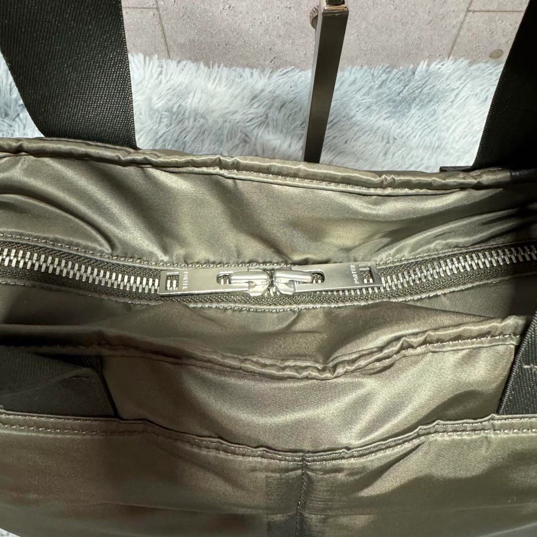 PORTER YOSHIDA Borsa tote PORTER Tanker 80° anniversario nylon kaki Yoshida Giappone limitata rara