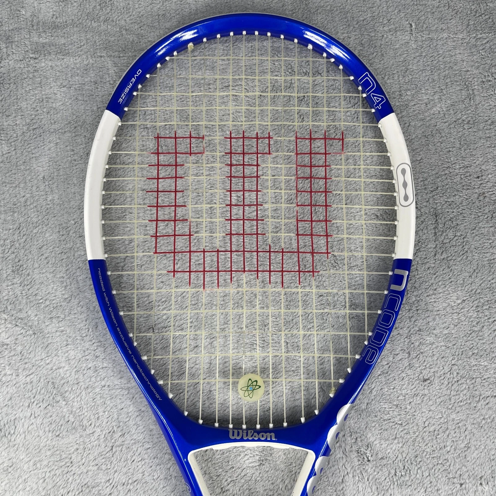 Wilson nCODE n4 111 sq. in. Oversize Tennis Racquet   4 3 8 Grip with Case