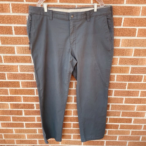 Columbia Pantalone Uomo Twill Tela Outdoor 42 X 32 Verde Tasche Utilitarie