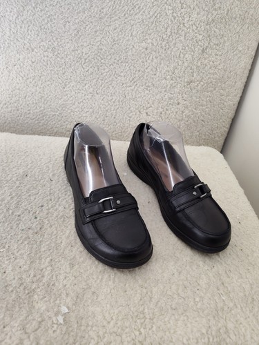 BRANDBLACK Mocassino donna Clarks Collection 7 5 nero slip on morbido cuscino comodo scarpa bassa