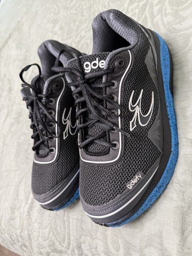 GRAVITY DEFYER Mens Gravity Deyfer gdefy Size 9 Black & Blue Causal Tennis Shoes Absords Shock
