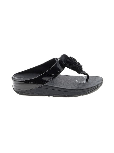 FitFlop Women Black Flip Flops US 10